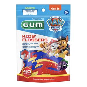Fio Dental Flosser GUM Patrulha Canina Sabor Uva 40 Unidades
