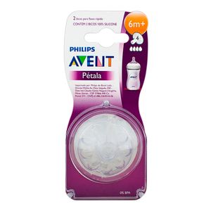 Bico Para Mamadeira Philips Avent Petala Numero 4 6+M 2 Unidades