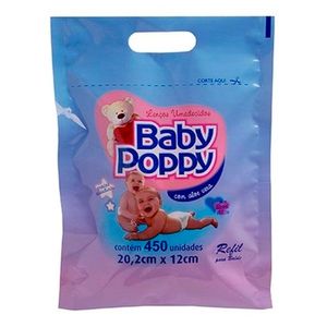 Lencos Umedecidos Baby Poppy Refil 450 Unidades