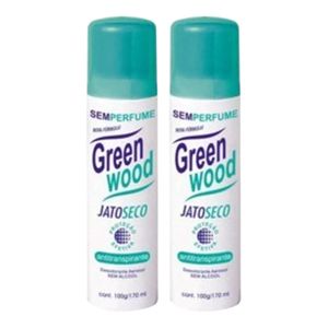 Desodorante Aerosol Greenwood sem Perfume Seco C/ 2 Unidades