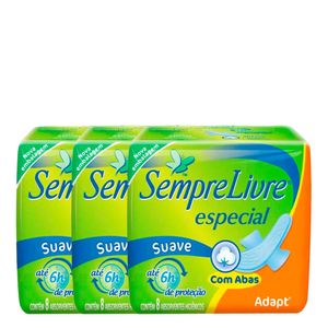 Absorvente Sempre Livre Normal Abas 8 Unidades 3 Unidades