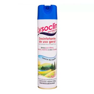 Desinfetante Aerosol Lysoclin Bactericida Frescor da Manha Spray 400ml