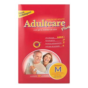 Fralda Geriatrica Adultcare M 10 Unidades