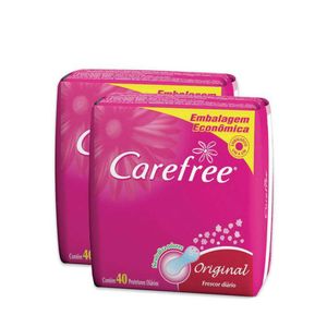 Protetor Diario Carefree Original 40 Unidades  2 Pacotes