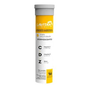 Suplemento Alimentar Lavitan Sabor Laranja sem Acucar 16 Comprimidos