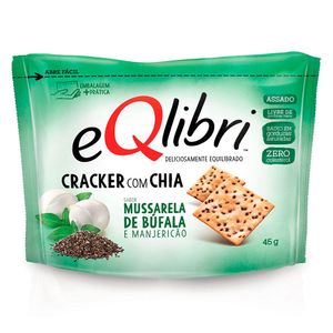 Snack Salgado Eqlibri Crackers Com Chia Mussarela De Bufalo 45gr