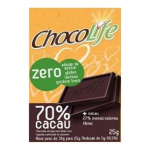Barra de Chocolate Chocolife Amargo 70% Cacau 25g