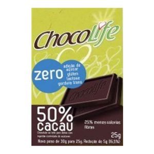 Barra de Chocolate Chocolife Amargo 50% Cacau 25g