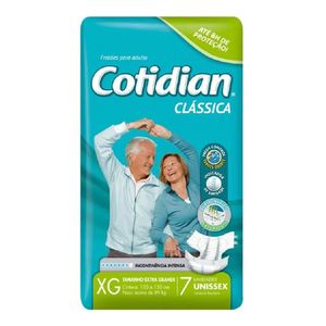 Fralda Geriatrica Cotidian Classica XG 7 Unidades