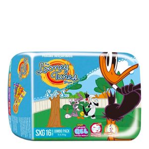 Fralda Descartavel Looney Tunes XG 16 Unidades