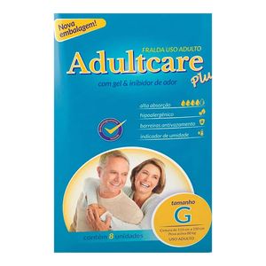 Fralda Geriatrica Adultcare G 8 Unidades