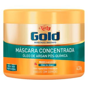 Niely Gold Oleo de Argan Pos Quimica - Mascara de Hidratacao Profunda