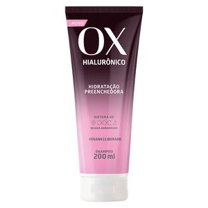 OX Cosmeticos Hialurônico Hidratação Preenchedora Shampoo