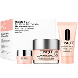 Clinique Hydrate & Glow Kit – Hidratante Facial + Máscara Noturna + Hidratante para Olhos