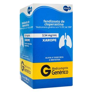 Fendizoato de cloperastina Xarope 3,54 mg/mL (120 mL) Genérico EMS