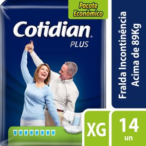FRALDA ADULTO COTIDIAN PLUS XG COM 14 UNIDS