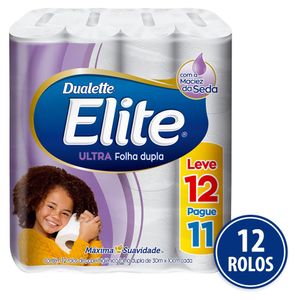 PAPEL higiênico FOLHA DUPLA ELITE ULTRA L12P11 ROLOS DE 30M