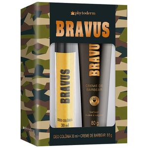 Kit Phytoderm Bravus – Deo Colônia 30ml + Creme de Barbear 80g