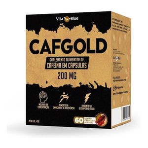 Cafgold 200mg Cafeína Vita Blue com 60 Cápsulas