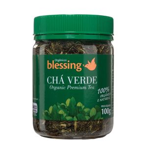 Chá Verde Orgânico Premium Folhas e Talos Blessing 100 gr