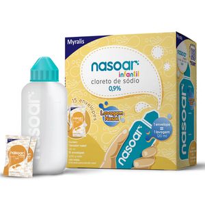 Nasoar Infantil 0,9% Solução Nasal 120ml + 15 envelopes