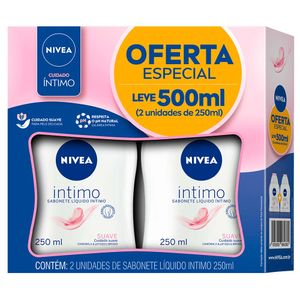 NIVEA Kit com 2 Unidades – Sabonete Líquido Íntimo Suave 250ml