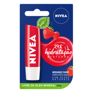 Protetor Labial Nivea Morango Shine 4,8G